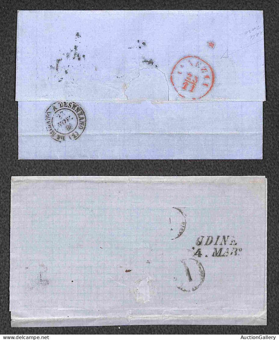 Antichi Stati Italiani - Sardegna - 1860/1862 - Tassate - Nove lettere col 20 cent (15C/15D) per Veneto e Austria - dife