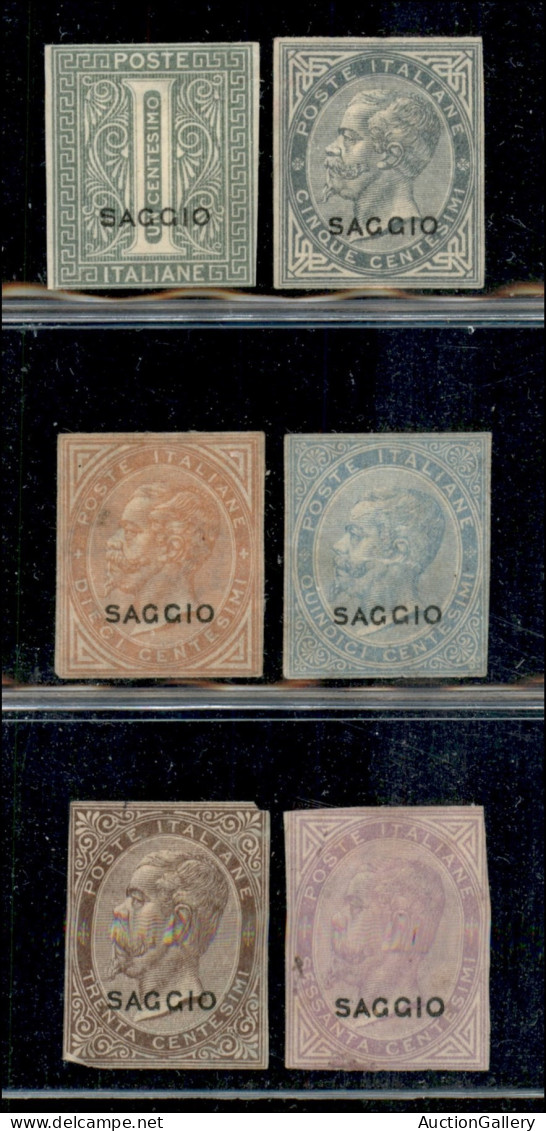 Regno - Vittorio Emanuele II - 1863 - Saggi De La Rue - Sei Valori Diversi Ritagliati Nel Disegno Nuovi Senza Gomma - Qu - Other & Unclassified