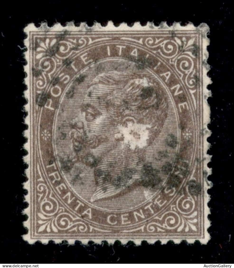 Regno - Vittorio Emanuele II - 1866 - 30 Cent Torino (T19) - Bella Falla Di Stampa Al Centro - Usato - Other & Unclassified