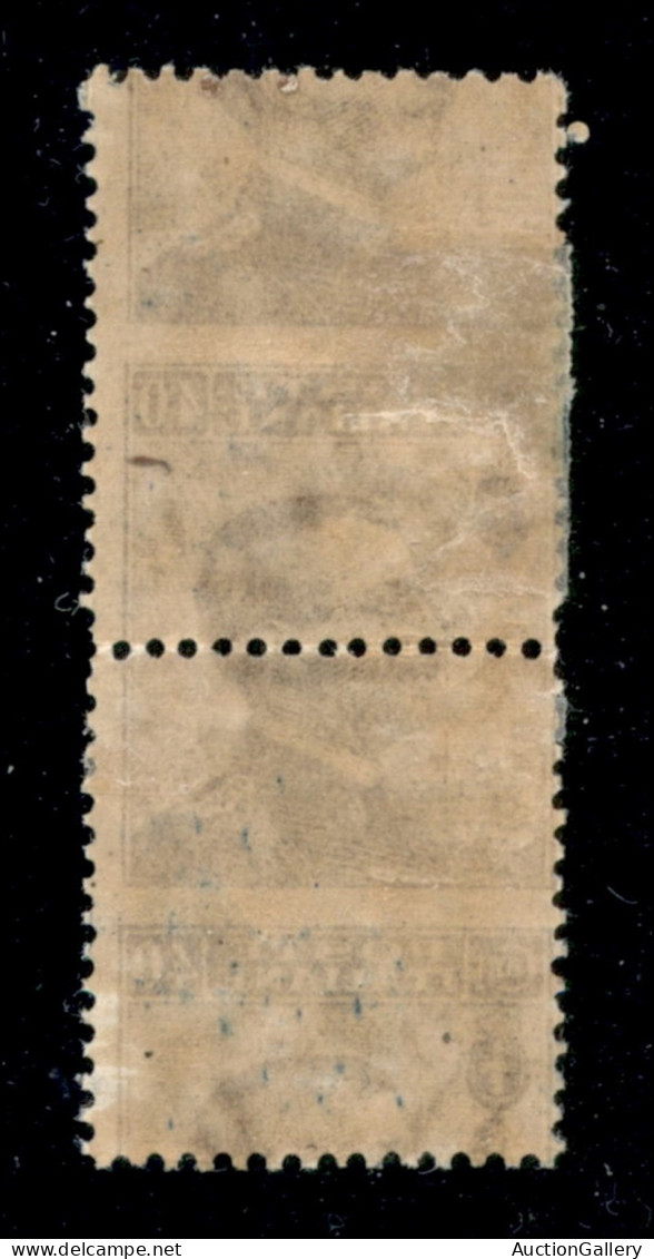 Regno - Vittorio Emanuele III - 1908 - 40 Cent Michetti (84me - Varietà) - Coppia Verticale Con Dentellature Orizzontali - Sonstige & Ohne Zuordnung