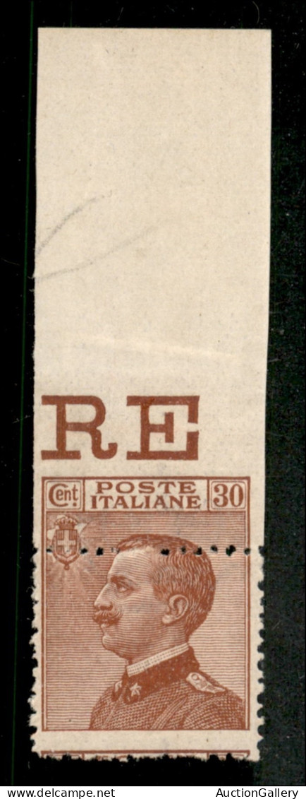 Regno - Vittorio Emanuele III - 1922 - Michetti 30 Cent Con Dentellatura Superiore Fortemente Spostata In Basso E Bordo  - Otros & Sin Clasificación