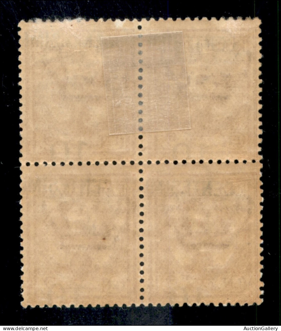 Regno - Vittorio Emanuele III - 1923/27 - Floreale Quartina 10 Cent Su 2 Con Soprastampa Fortemente Spostata In Basso -  - Sonstige & Ohne Zuordnung