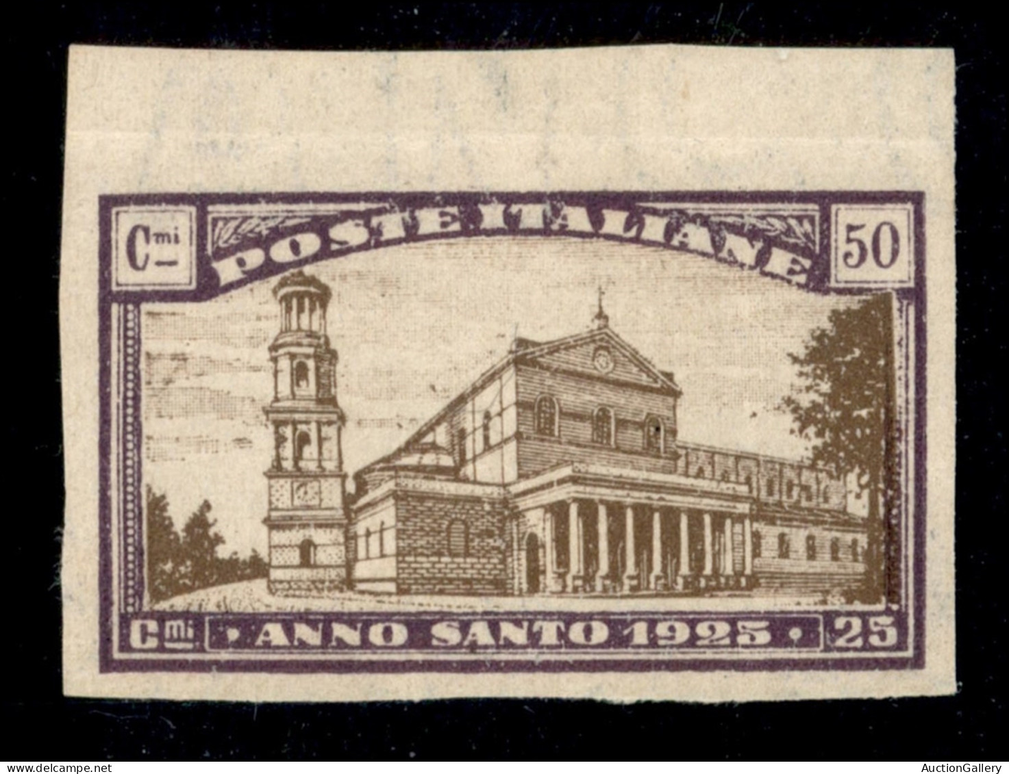 Regno - Vittorio Emanuele III - 1925 - 50 Cent Anno Santo (171c) - Non Dentellato - Gomma Integra - Filigrana Lettere (A - Sonstige & Ohne Zuordnung