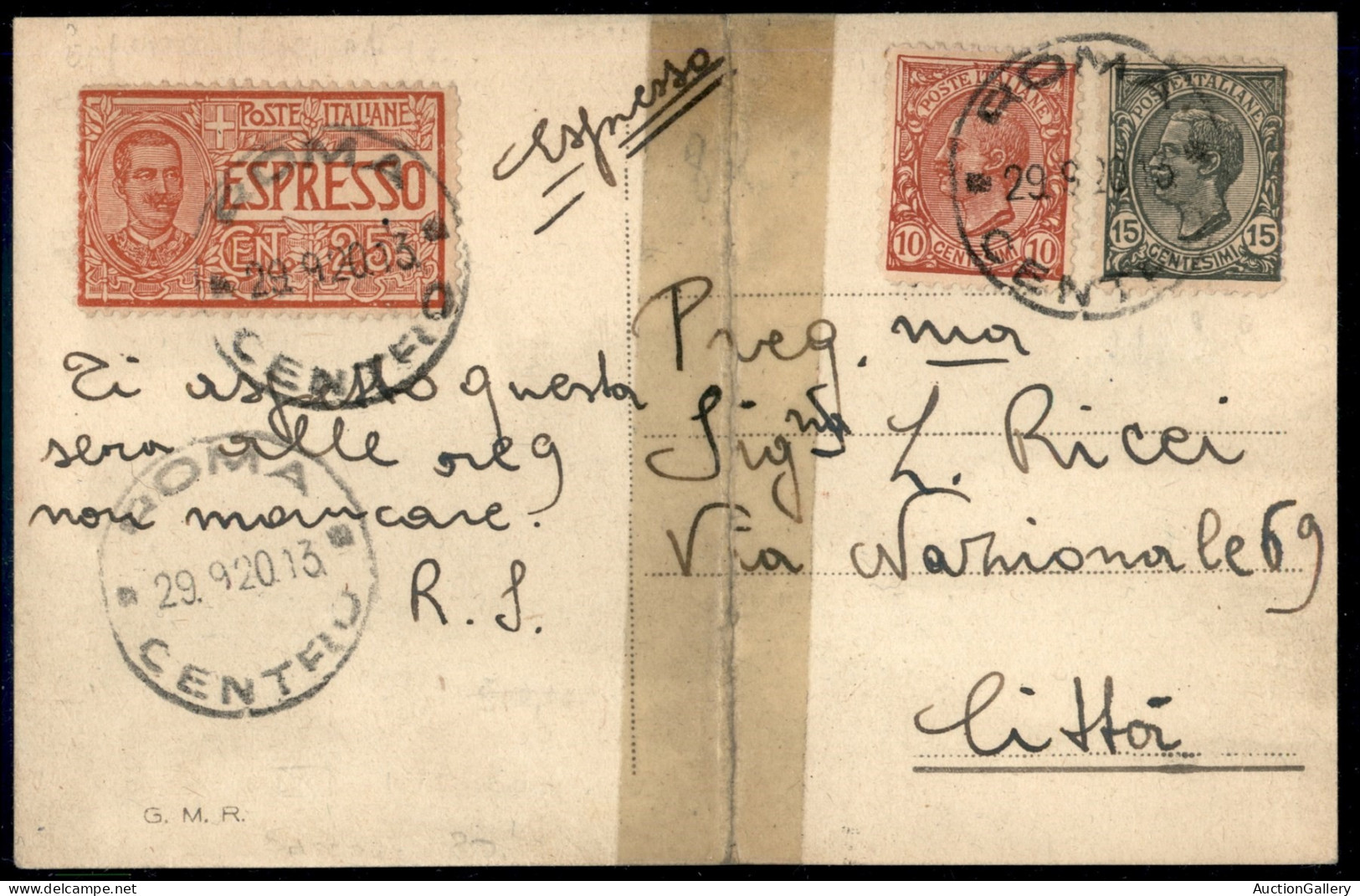 Regno - Posta Aerea - 1917/1926 - Piccolo insieme di 5 cartoline e 3 lettere affrancate con valori di Posta Aerea tra cu