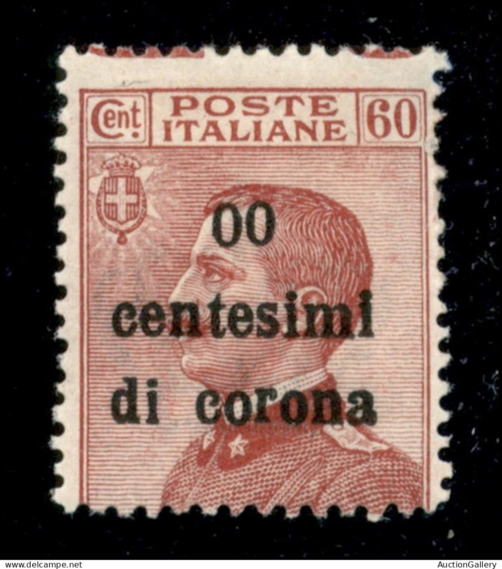 Occupazioni I Guerra Mondiale - Trento E Trieste - 1919 - 60 Cent Su 60 Cent (10l) - Errore "00" Centesimi - Gomma Origi - Sonstige & Ohne Zuordnung