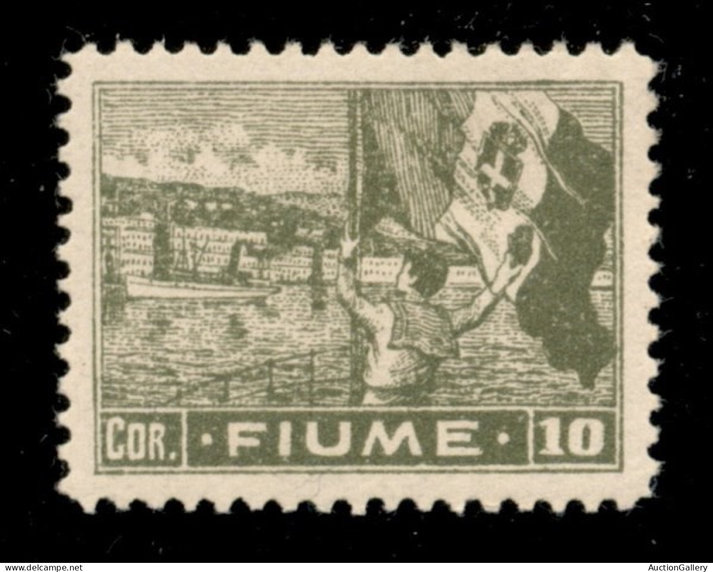 Occupazioni I Guerra Mondiale - Fiume - 1919 - 10 Corone Fiume (C48 - Carta C) - Gomma Originale - Altri & Non Classificati