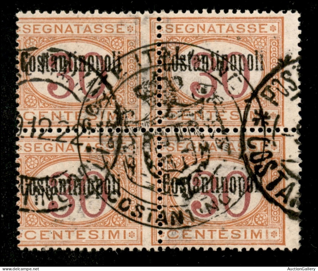 Uffici Postali All'Estero - Levante - Costantinopoli - 1922 - 30 Cent (2 Varietà) Con Dentellatura Verticale Spostata A  - Sonstige & Ohne Zuordnung