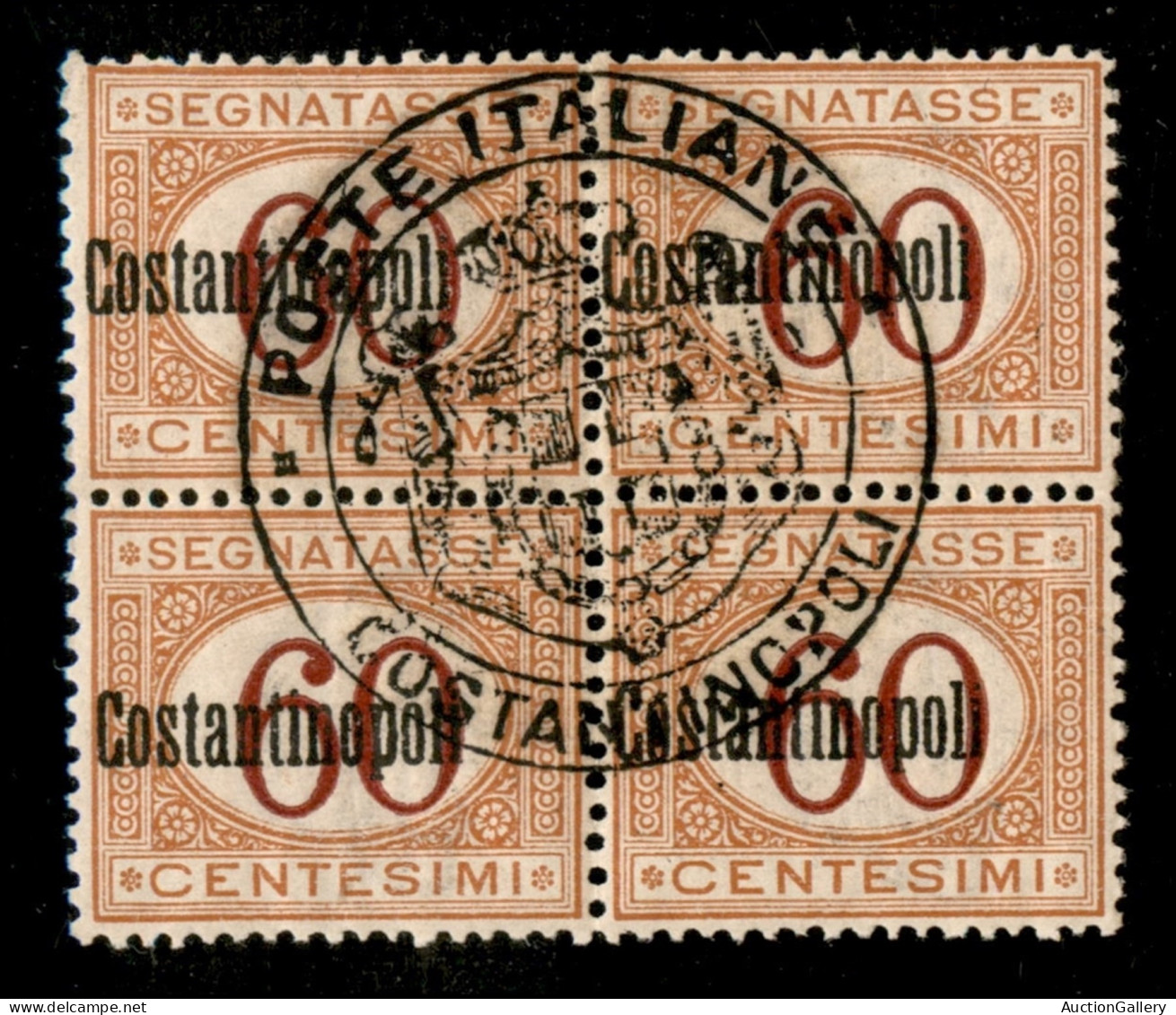 Uffici Postali All'Estero - Levante - Costantinopoli - 1922 - Quartina Del 60 Cent (3bab) Con Soprastampe A Sinistra - G - Sonstige & Ohne Zuordnung