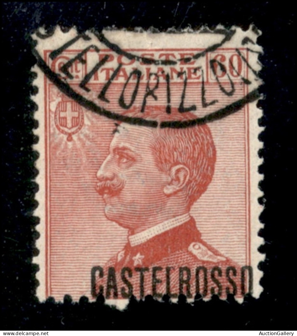 Colonie - Castelrosso - 1922 - 60 Cent (8 - Varietà) Usato - Soprastampa Spostata (in Basso A Destra) - Non Catalogato - Altri & Non Classificati