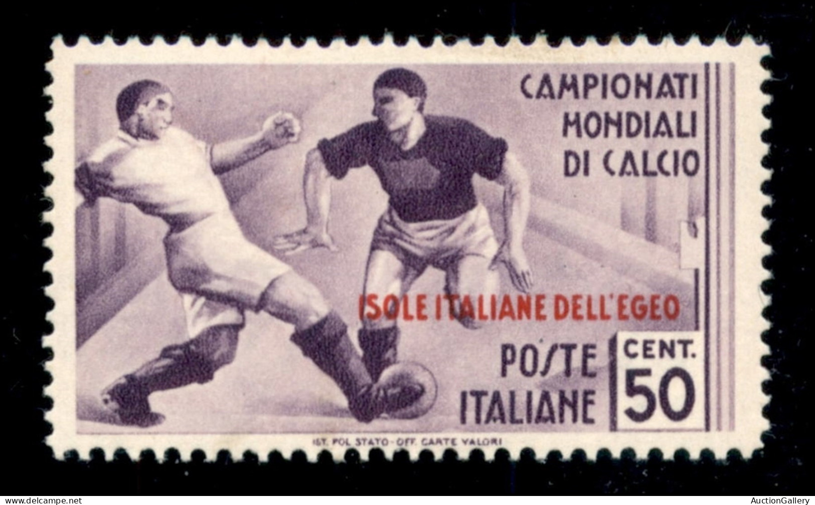 Colonie - Egeo - Emissioni Generali - 1934 - 50 Cent Calcio (77) - Gomma Originale - Andere & Zonder Classificatie