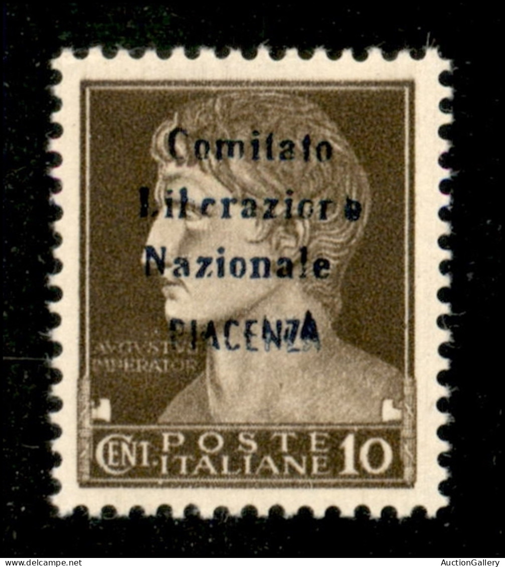 C.L.N. - Piacenza - 1945 - 10 Cent Imperiale (Errani 40) - Gomma Integra - Raro - Cert. AG - Other & Unclassified