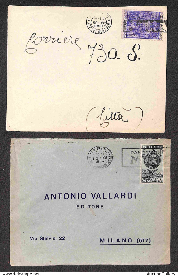 Repubblica - 1950/1953 - 20 Lire (616/618 + 620 + 622 + 625) - 6 Buste Con Affrancature Singole Diverse - Ottimo Insieme - Autres & Non Classés