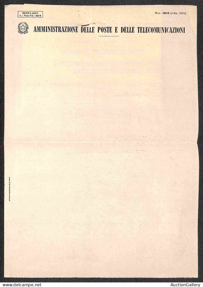 Repubblica - 40 Lire Michelangiolesca (906) Su Modulo Per Richiesta Rinnovo Concessioni - Firenze 12.2.62 - Other & Unclassified