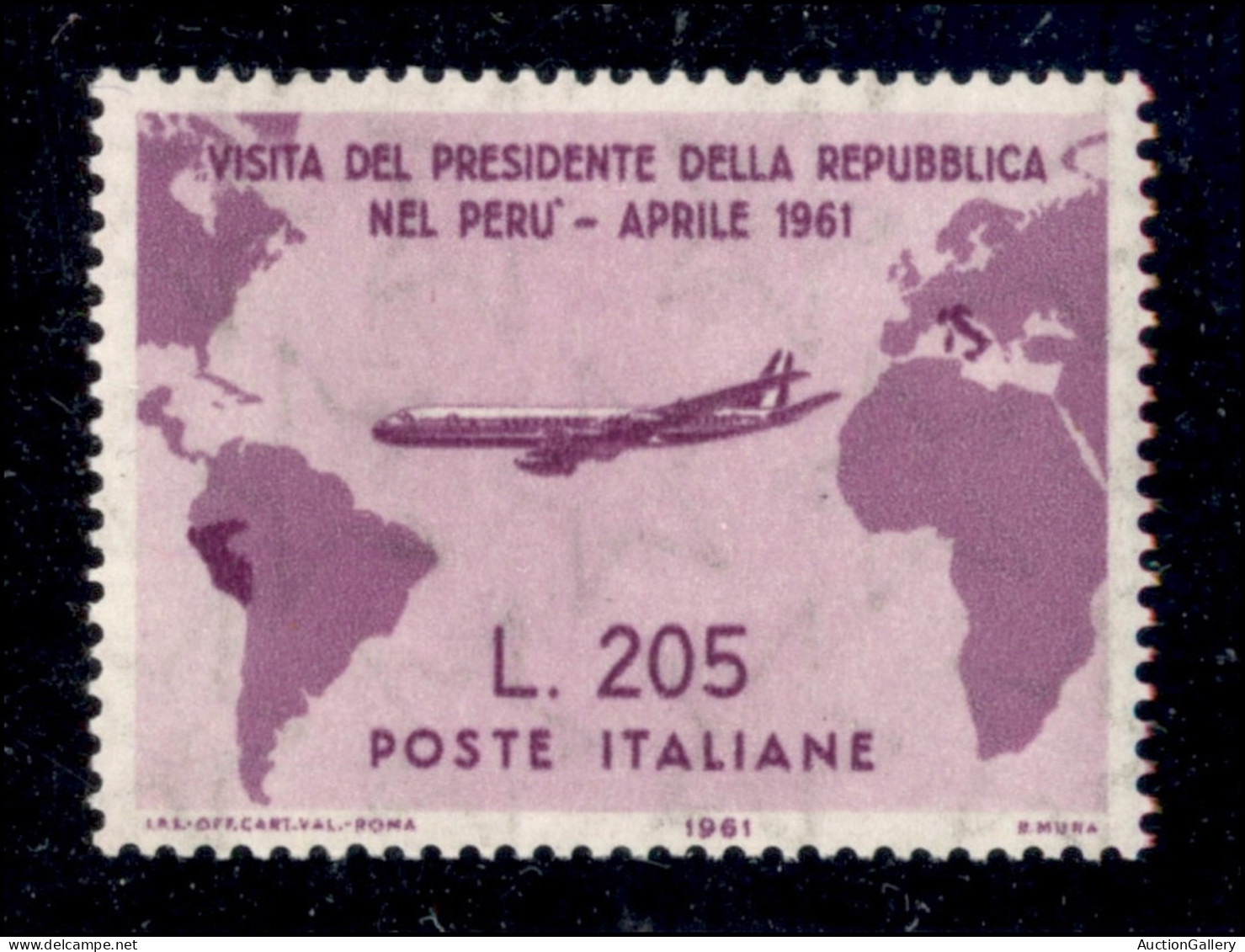 Repubblica - 1961 - 205 Lire Gronchi Rosa (921) - Molto Ben Centrato E Fresco - Gomma Originale Integra - Cert. E. Diena - Other & Unclassified
