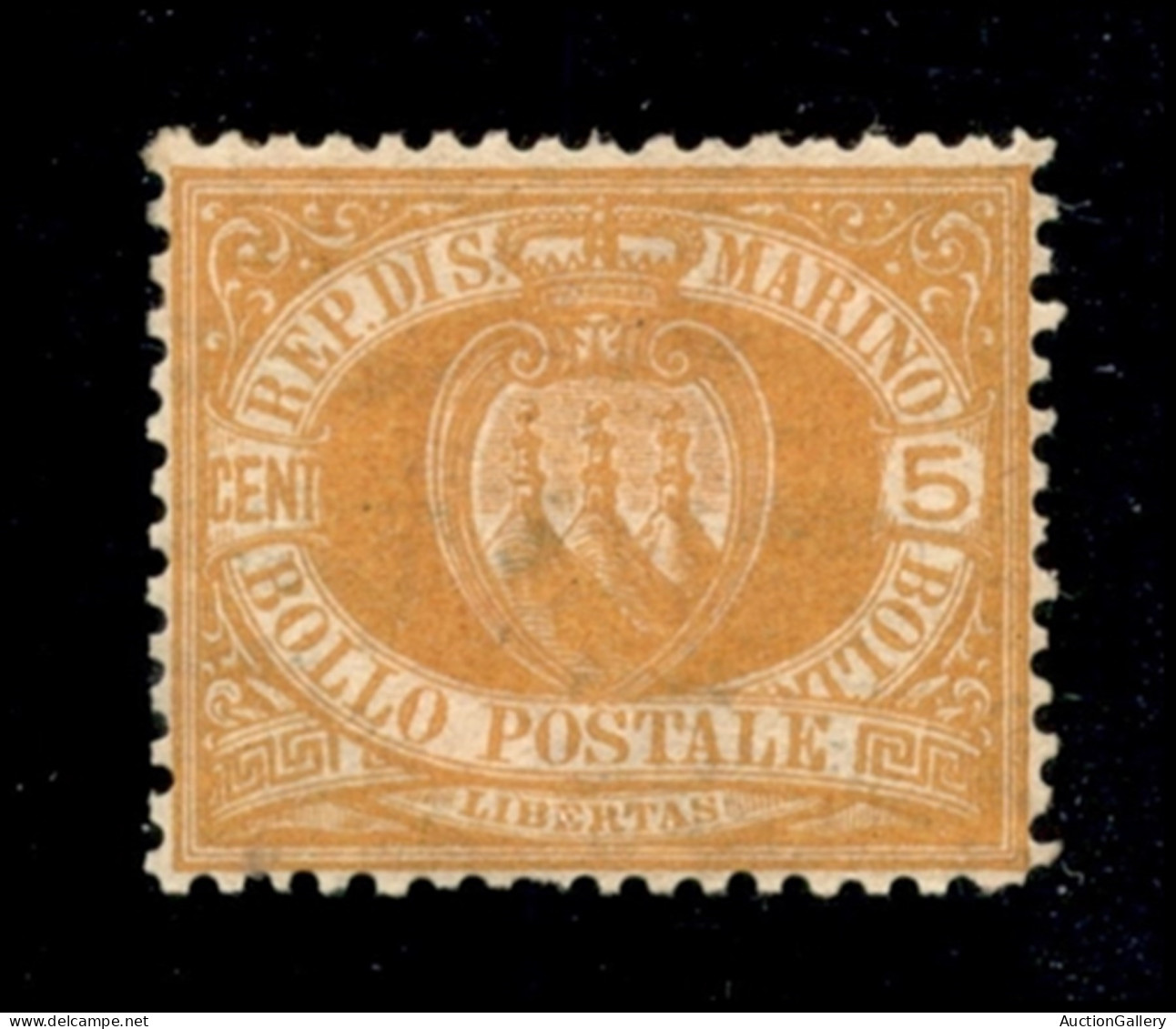 San Marino - 1890 - 5 Cent (2) - Gomma Originale - Ottimamente Centrato - Other & Unclassified