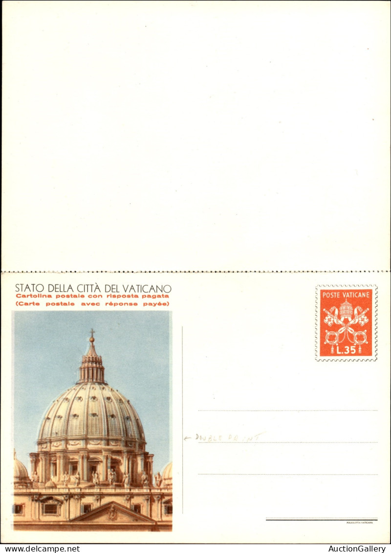 Vaticano - Cartolina Postale Con Risposta Da 35 + 35 Lire (15) Nuova - Doppia Stampa Del Cupolone - Otros & Sin Clasificación