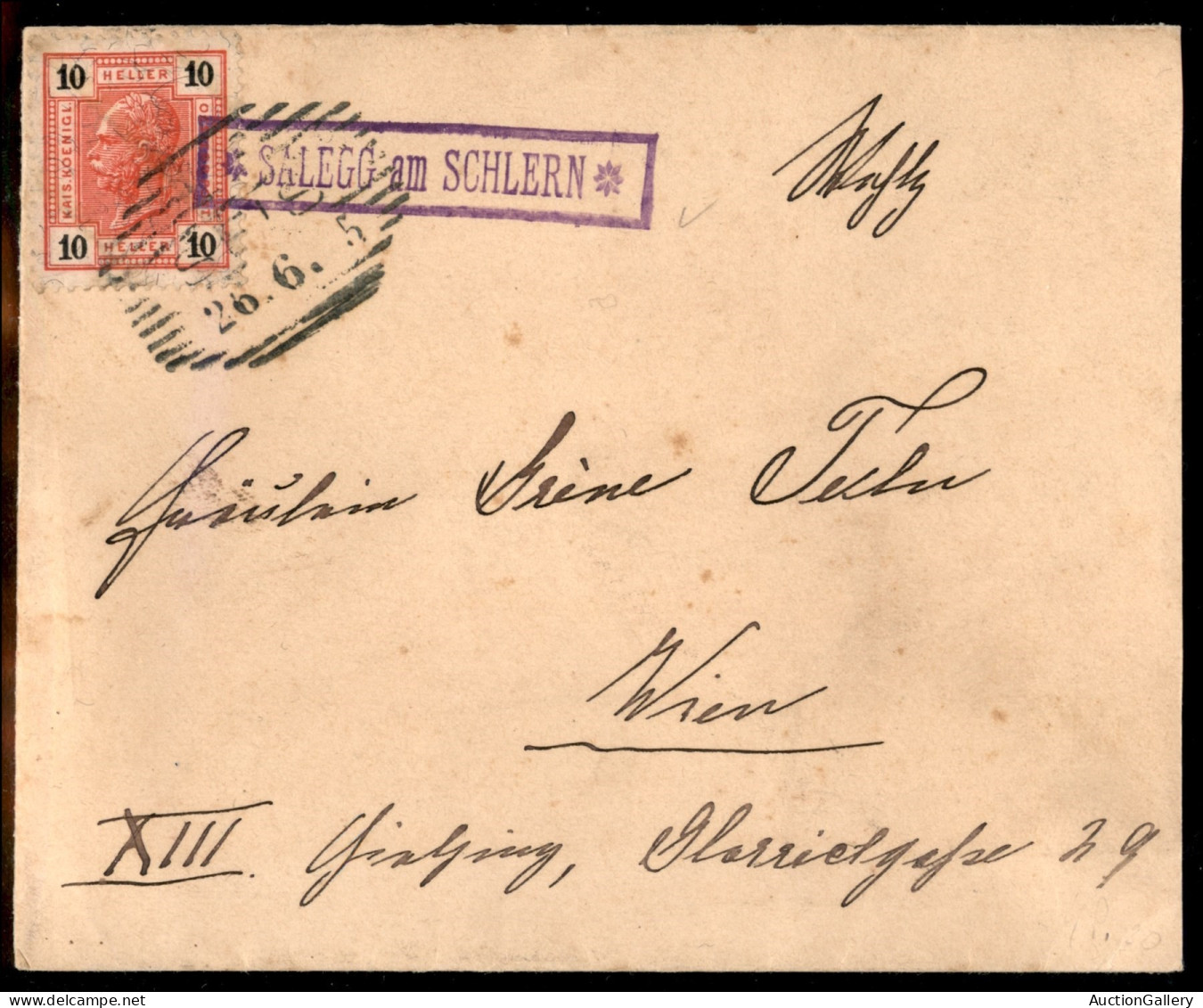 Europa - Austria - Salegg Am Schlern -  10 Heller (74) Su Busta Per Vienna Del 26.6.05 - Autres & Non Classés