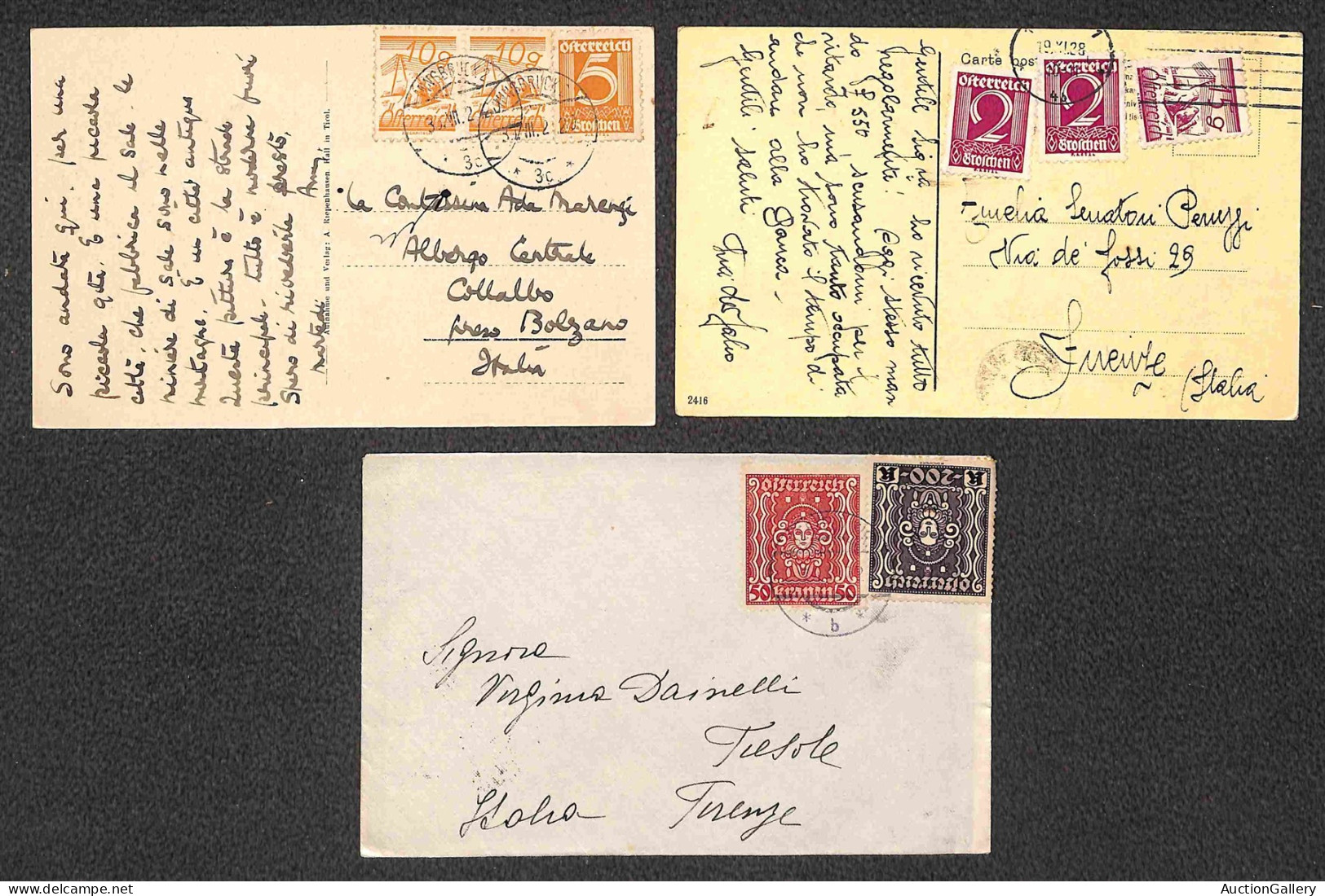 Europa - Austria - 1920/1936 - Cinque Buste + Otto Cartoline Con Affrancature Del Periodo - Other & Unclassified