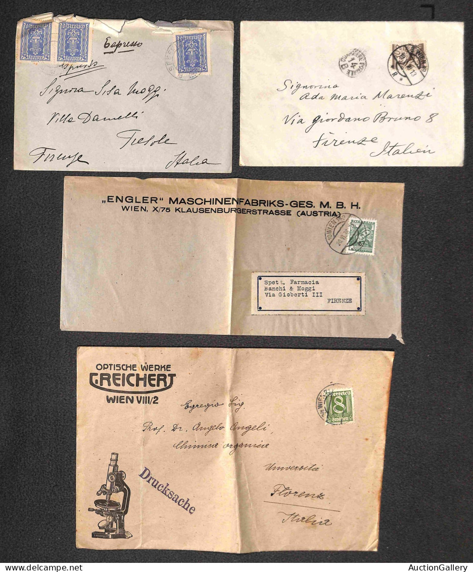 Europa - Austria - 1920/1936 - Cinque buste + otto cartoline con affrancature del periodo