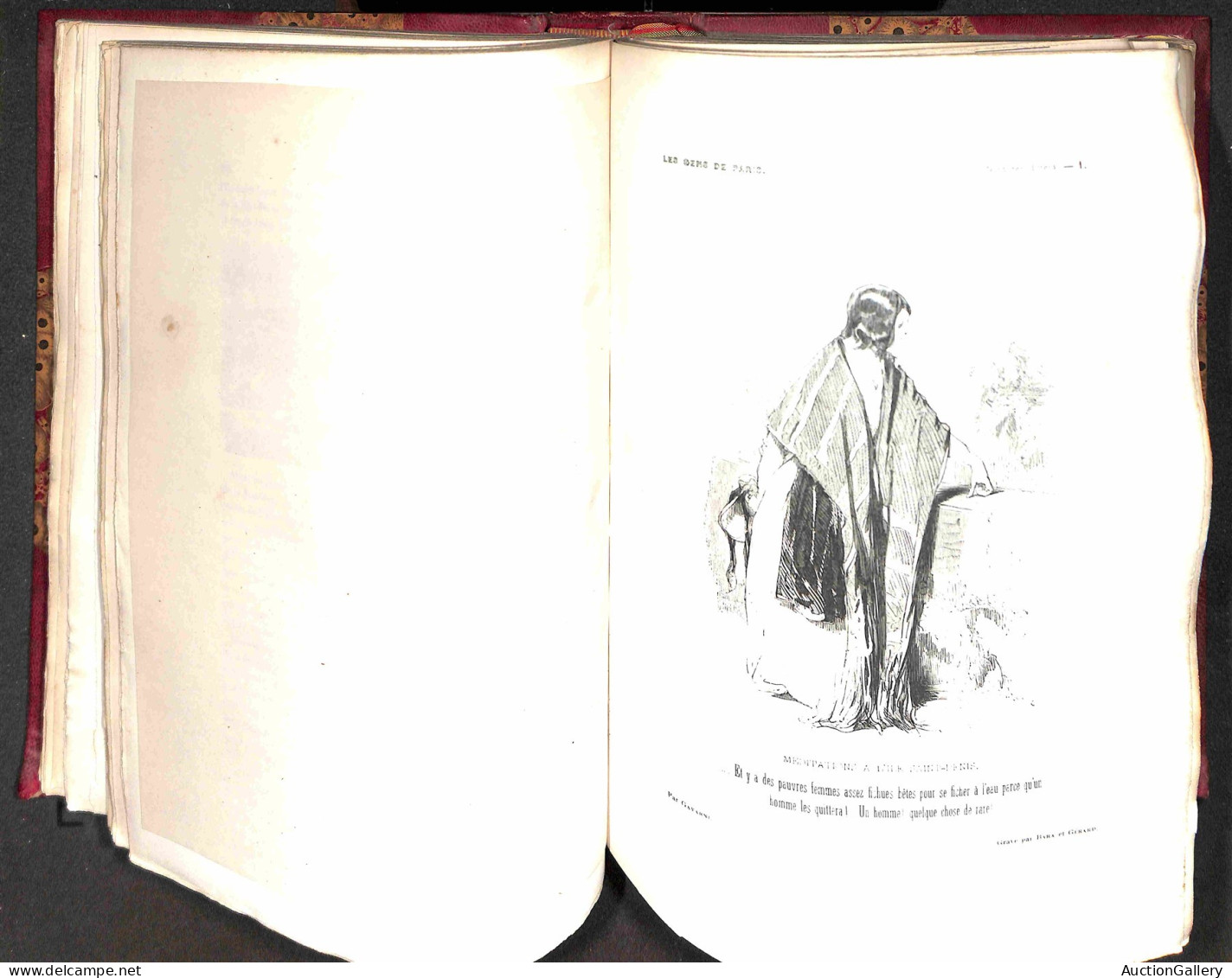 Europa - Francia - Le Diable a Paris - 1845/1846 - Tome I + Tome II - i due volumi completi rilegati all'epoca - in otti