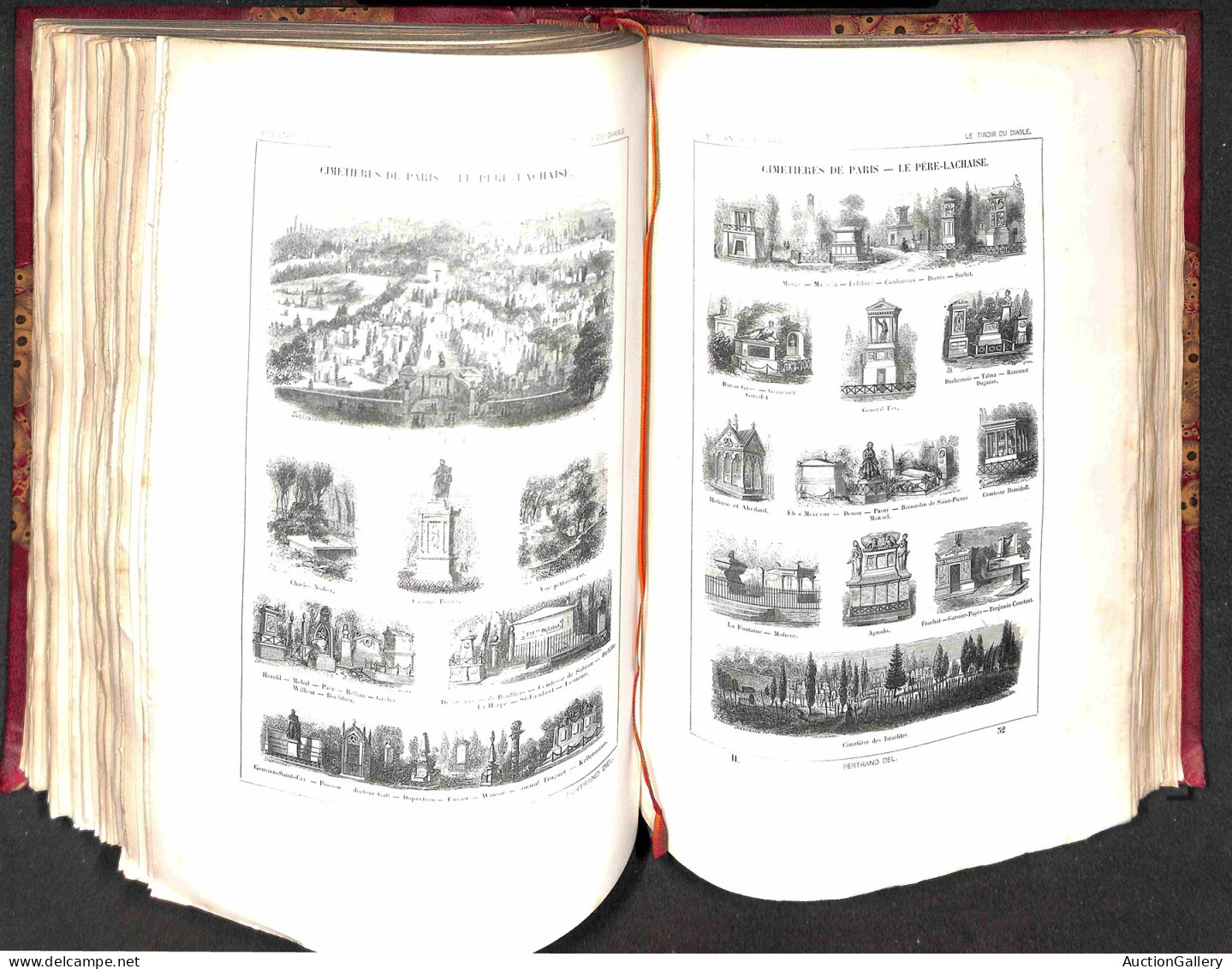 Europa - Francia - Le Diable a Paris - 1845/1846 - Tome I + Tome II - i due volumi completi rilegati all'epoca - in otti