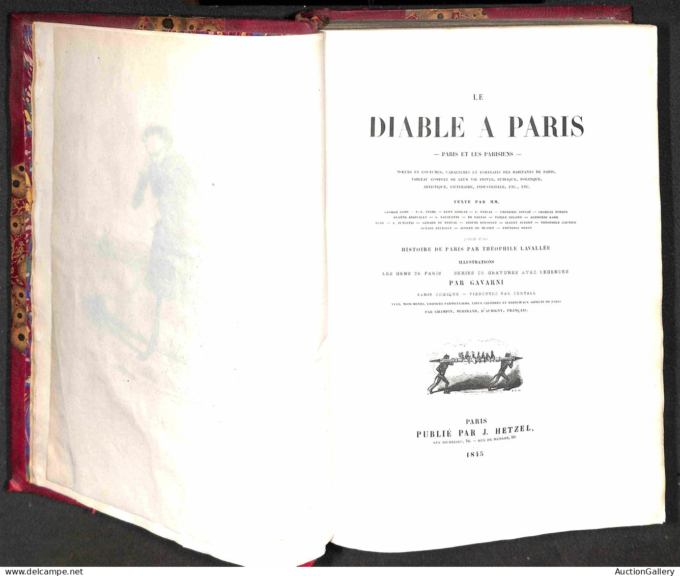 Europa - Francia - Le Diable a Paris - 1845/1846 - Tome I + Tome II - i due volumi completi rilegati all'epoca - in otti