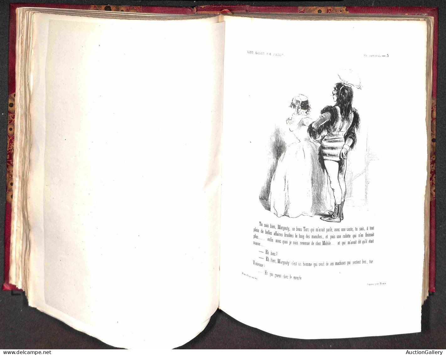 Europa - Francia - Le Diable a Paris - 1845/1846 - Tome I + Tome II - i due volumi completi rilegati all'epoca - in otti