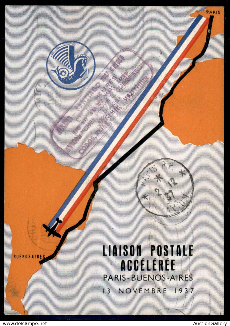 Europa - Francia - Volo Francia Sud America - Cartolina Del Volo Affrancata 10 Franchi (321) + 85 Cent Aerea (A8) Da Le  - Other & Unclassified