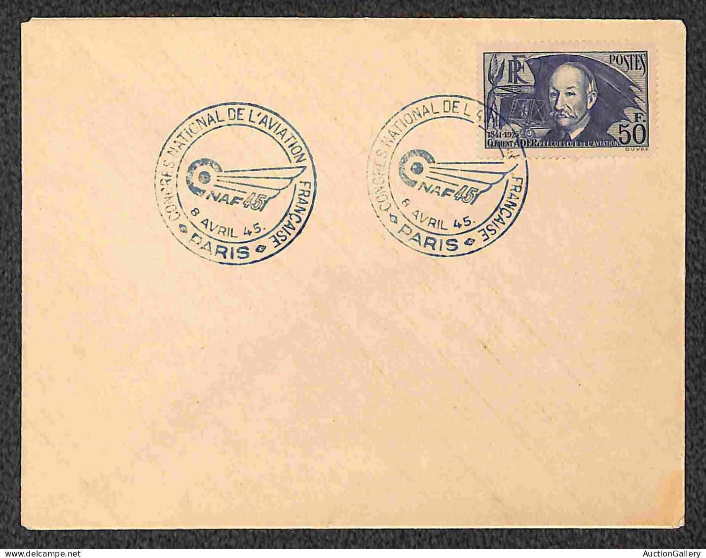 Europa - Francia - 1945 (8 Aprile) - Parigi/Congresso Aviatorio - Muller 335 - Due Buste Con Annulli Speciali - Other & Unclassified