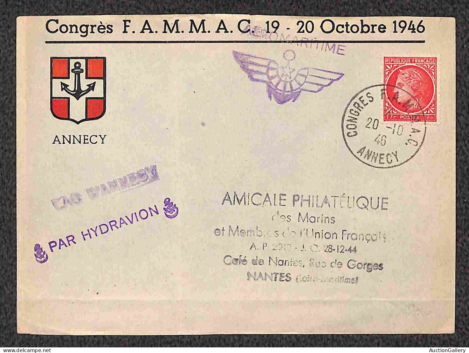 Europa - Francia - 1946 (20 Ottobre/7 Dicembre) - Due Aerogrammi Speciali - Otros & Sin Clasificación