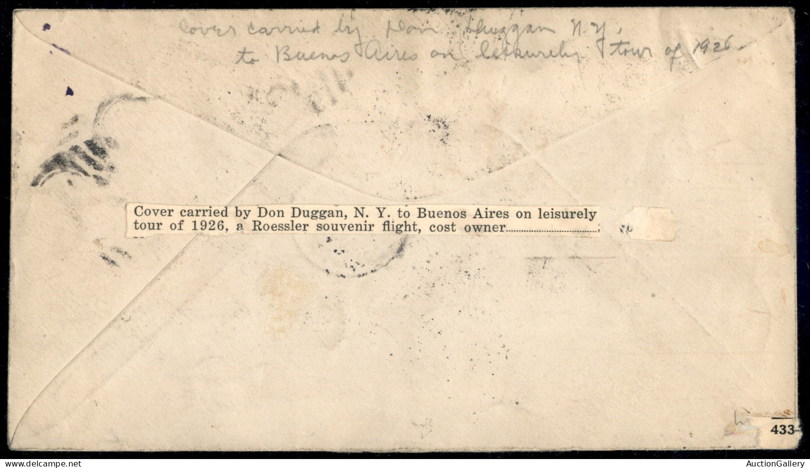 Oltremare - Stati Uniti D'America - 1923 (23 Maggio) - New York Buenos Aires - Aerogramma Affrancato 10 Cent + 2 Cent (Y - Other & Unclassified