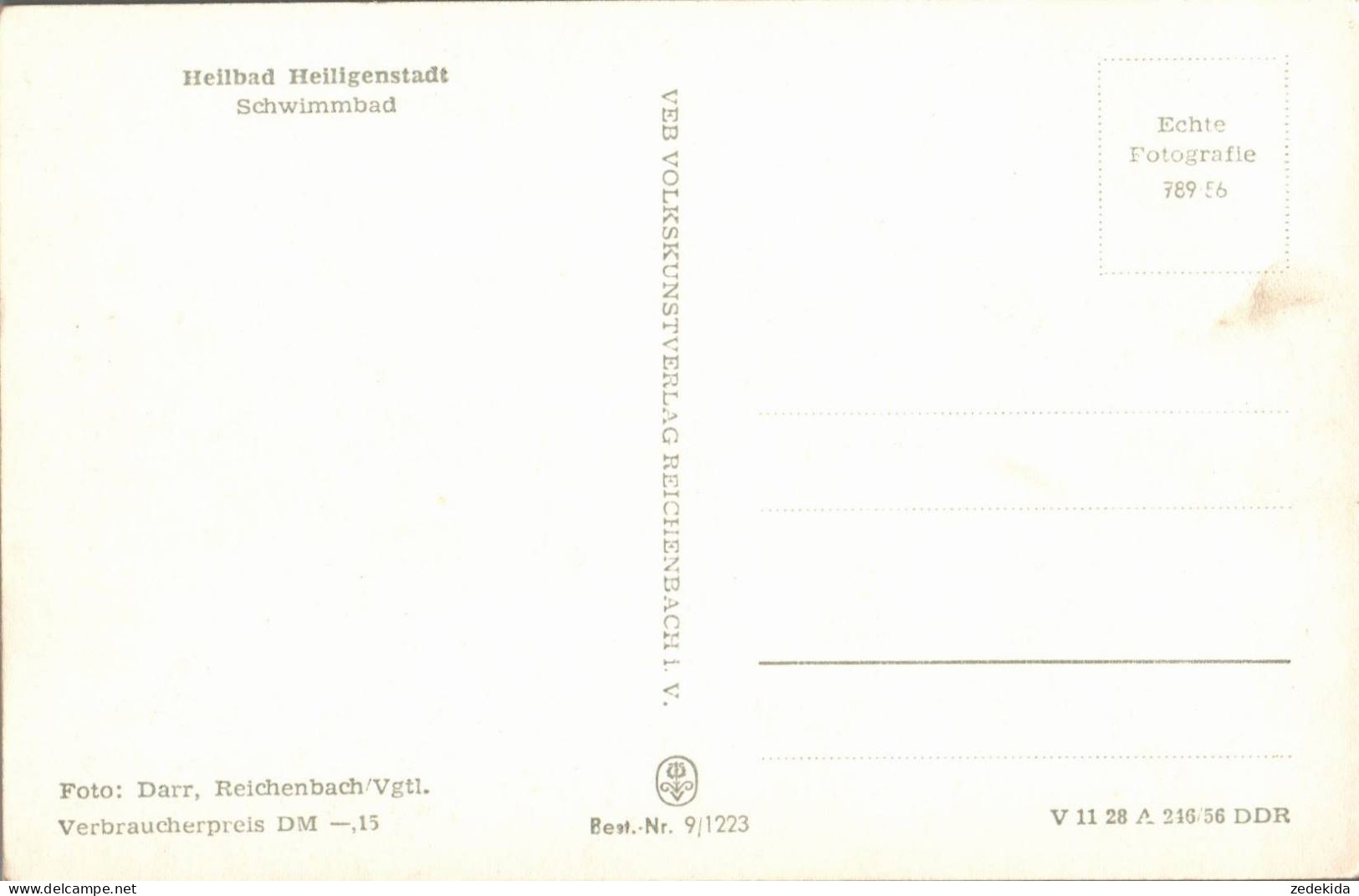 D3044 - Heiligenstadt - Schwimmbad Freibad Sprungturm - Volkskunstverlag Reichenbach - Heiligenstadt