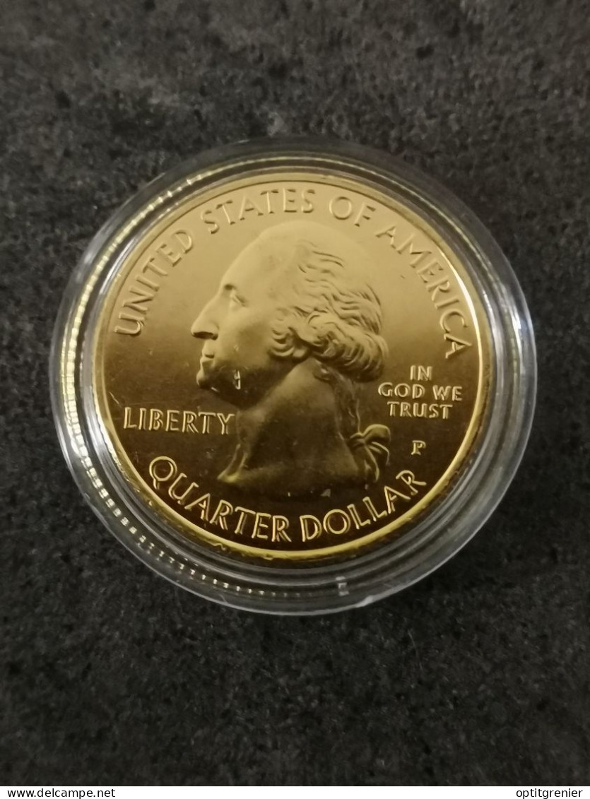 NATIONAL PARKS QUARTER DOLLAR 2017 P IOWA EFFIGY MOUNDS / CUPRONICKEL DORURE OR 24 CARATS / USA / + CERTIFICAT - 2010-...: National Parks