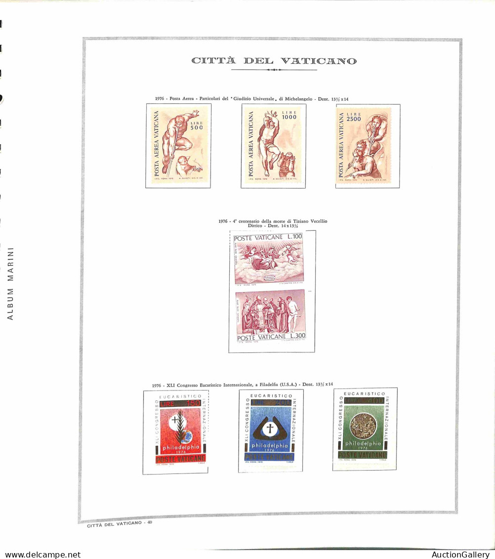 Lotti&Collezioni - Area Italiana - VATICANO - 1968/1983 - Collezione di valori serie complete e foglietti del periodo mo
