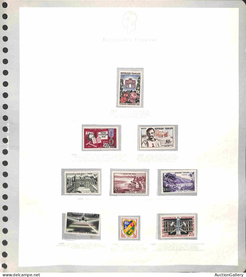 Lotti&Collezioni - Europa&Oltremare - FRANCIA - 1959/1988 - Collezione Avanzata Di Valori Nuovi Del Periodo Con Fogliett - Andere & Zonder Classificatie