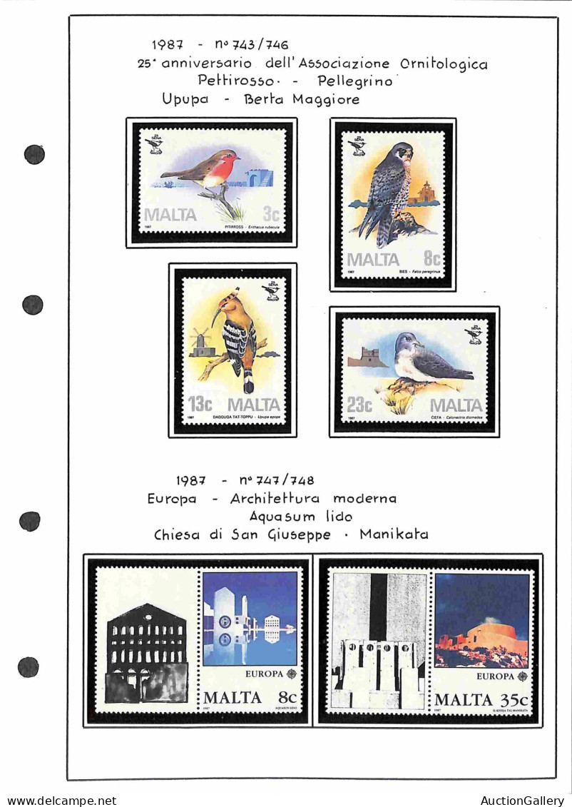 Lotti&Collezioni - Europa&Oltremare - MALTA - 1949/1991 - Collezione di valori e serie complete del periodo montati in 3