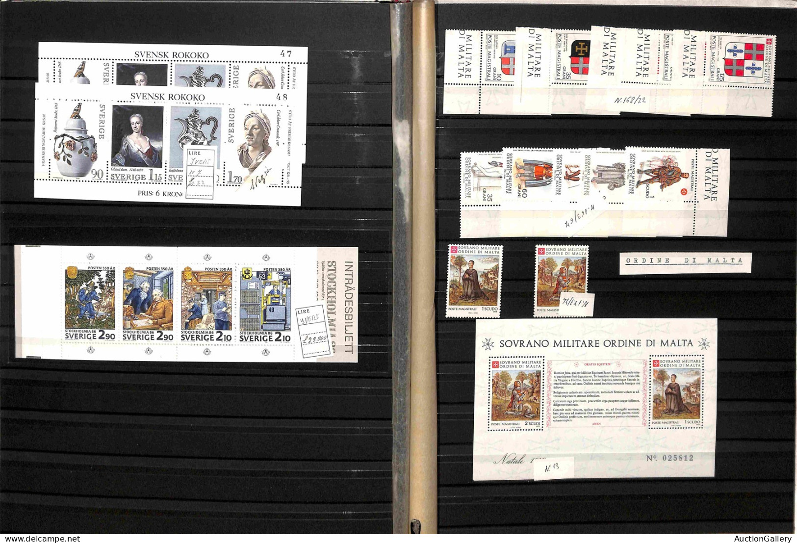 Lotti&Collezioni - Europa&Oltremare - PAESI EUROPEI - 1970/1990 - Piccola collezione di valori serie complete e fogliett