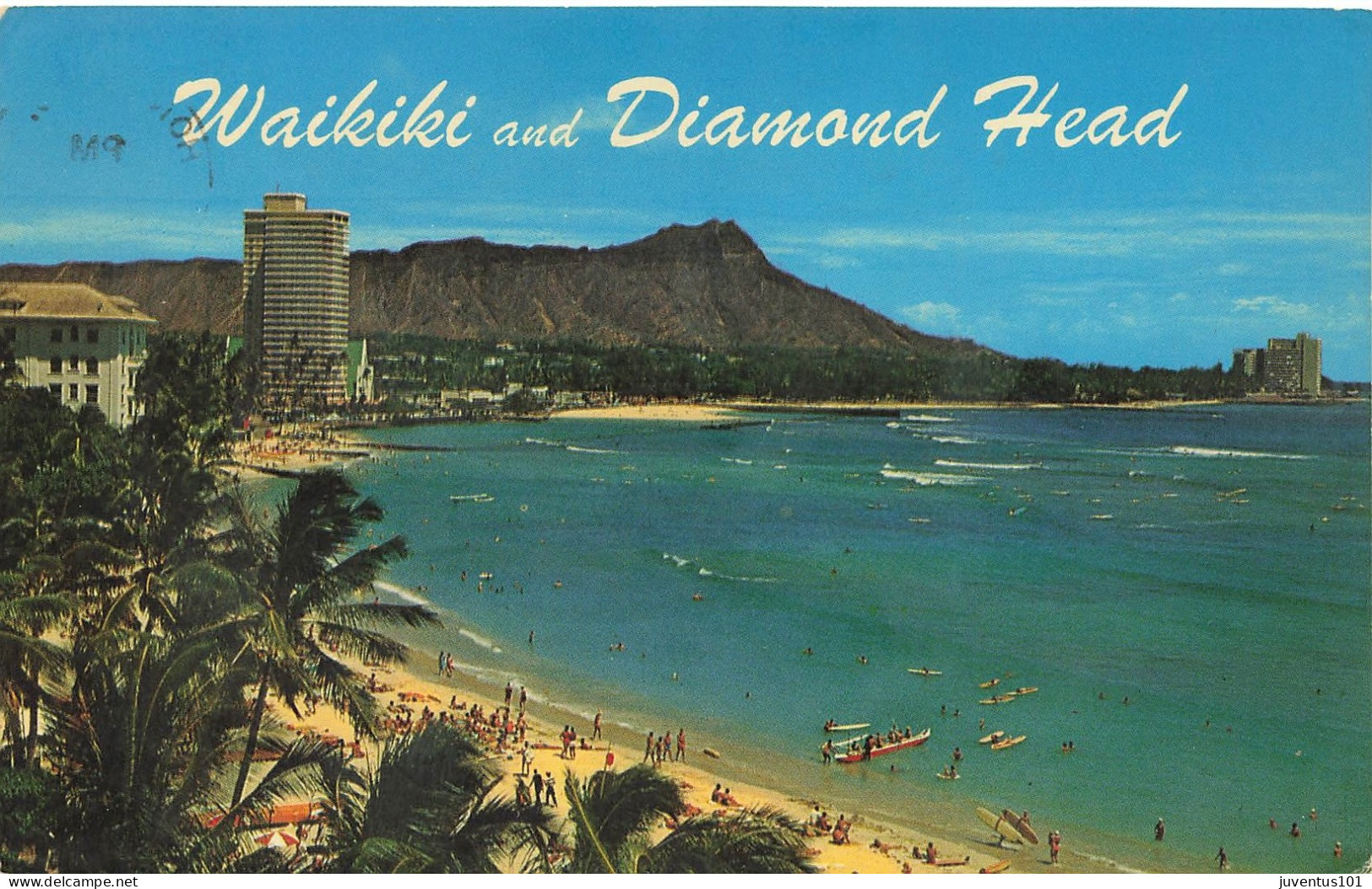 CPSM Waikiki Beach And Diamond Head-Timbre        L2471 - Honolulu