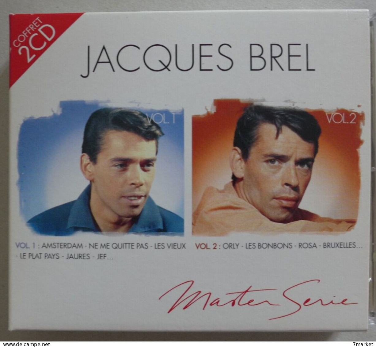 CD/ Jacques Brel - Master Série. Coffret 2 CD. Volumes 1 & 2 / Podis - 1998 - Autres - Musique Française