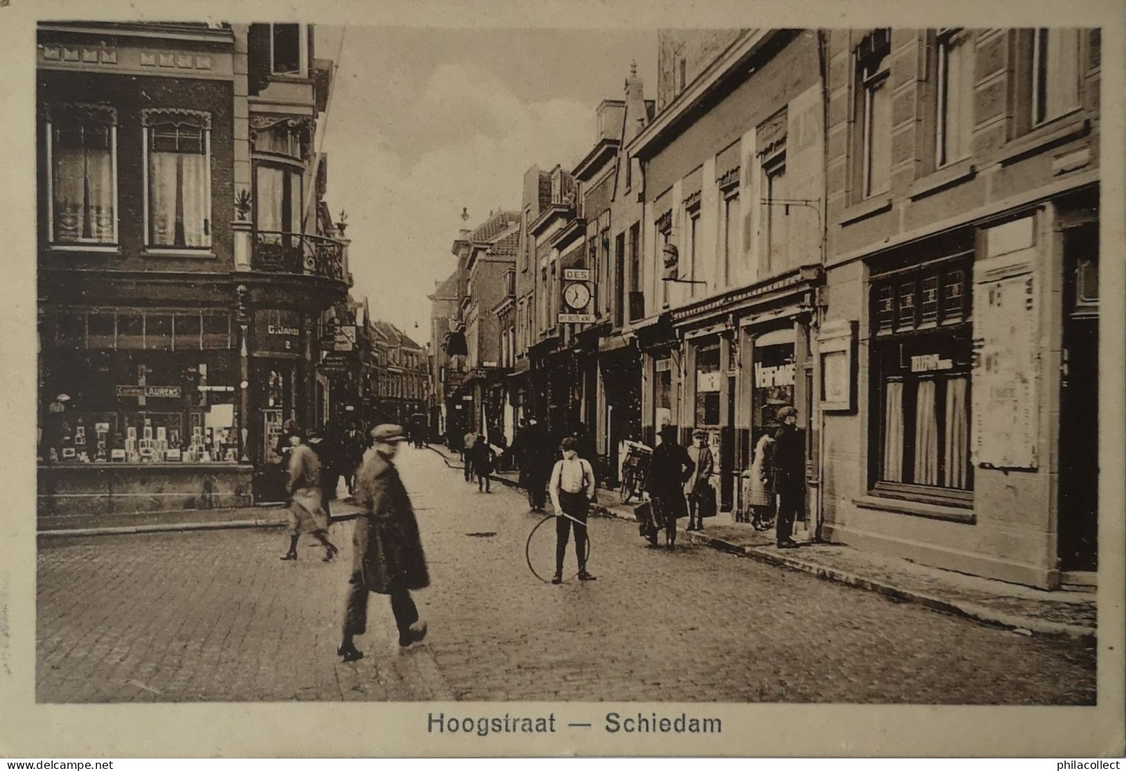 Schiedam // Hoogstraat (Winkel En Veel Volk) 1929 - Schiedam