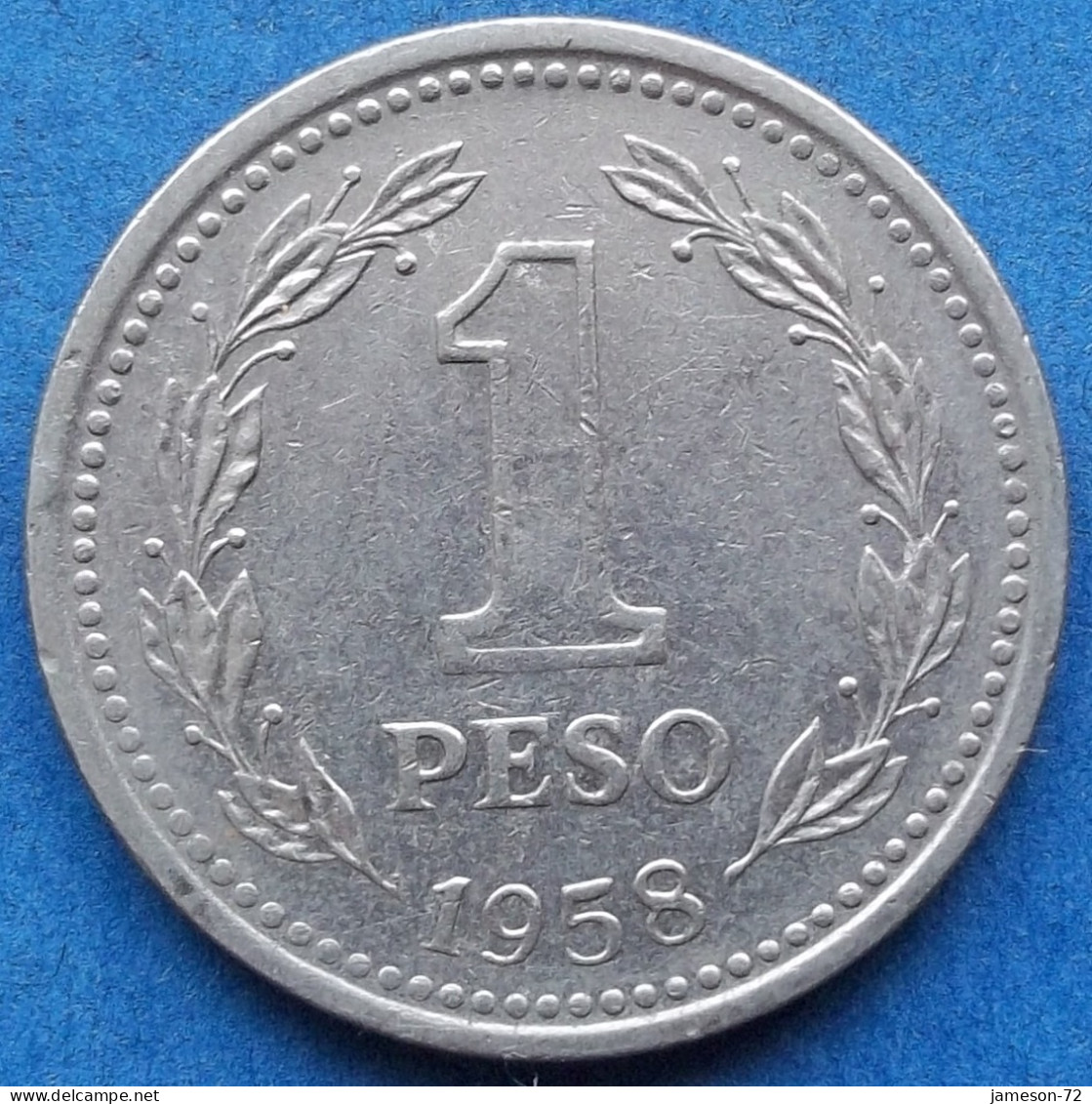 ARGENTINA - 1 Peso 1958 KM# 57 Republic - Edelweiss Coins - Argentina