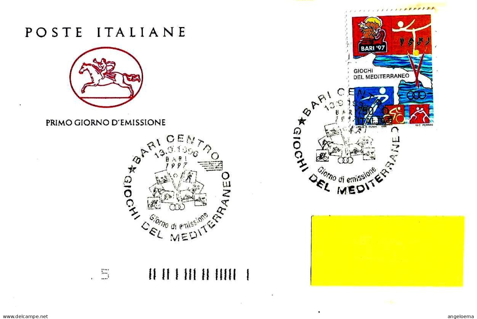 ITALIA ITALY - 1996 BARI Giochi Del Mediterraneo (canottaggio Pugilato Ciclismo Scherma)su Busta Fdc PT Viaggiata - 5753 - Rudersport