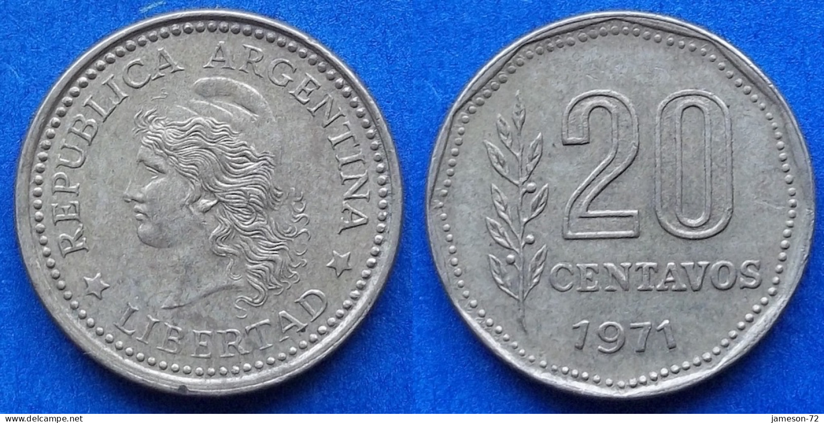 ARGENTINA - 20 Centavos 1971 KM# 67 Monetary Reform (1970-1983) - Edelweiss Coins - Argentine