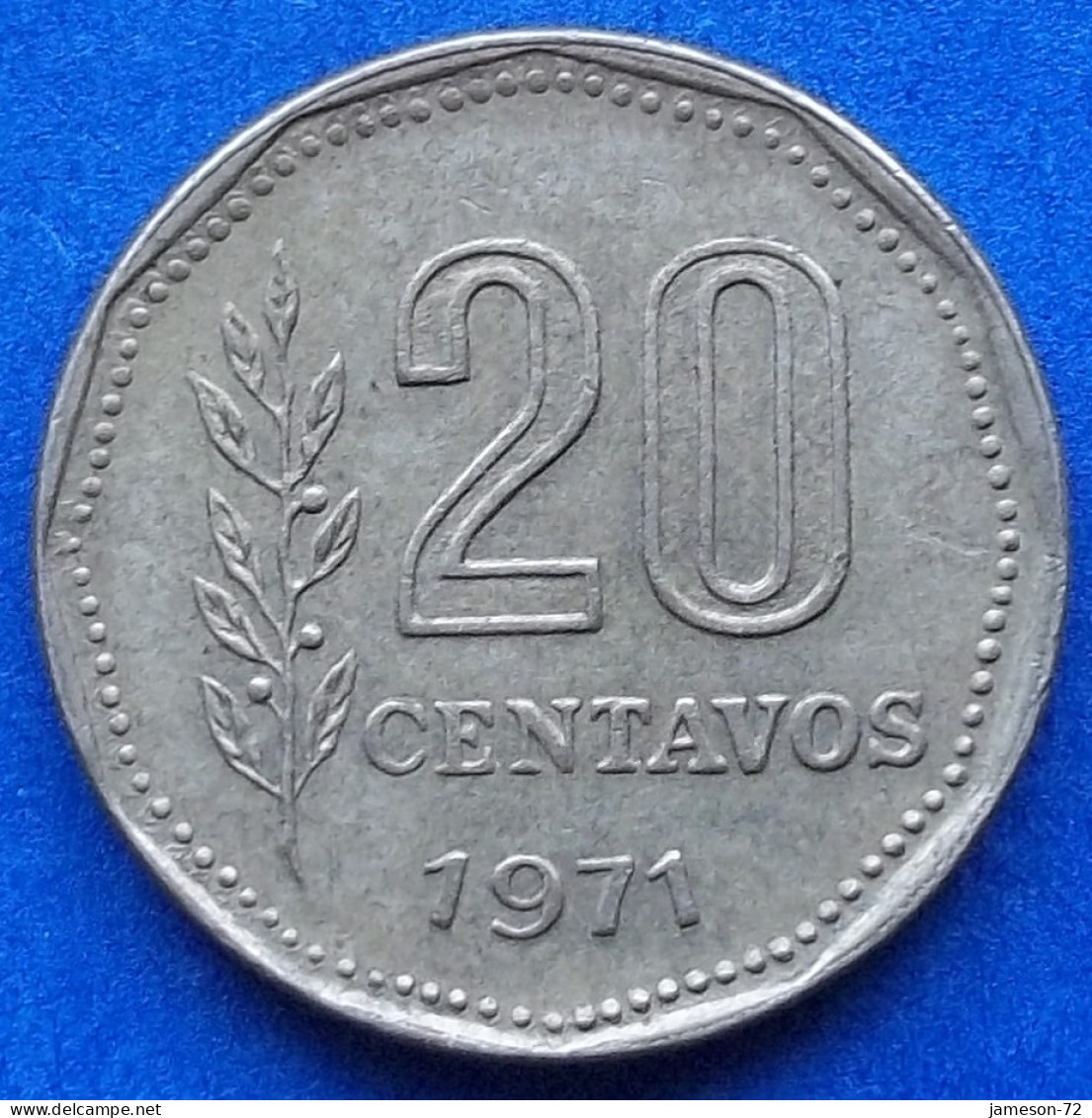 ARGENTINA - 20 Centavos 1971 KM# 67 Monetary Reform (1970-1983) - Edelweiss Coins - Argentine