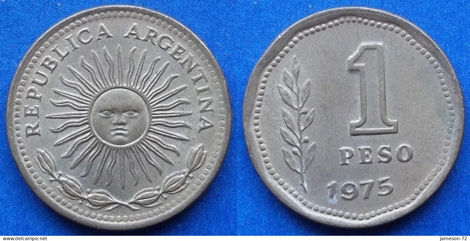 ARGENTINA - 1 Peso 1975 KM# 69 Monetary Reform (1970-1983) - Edelweiss Coins - Argentina