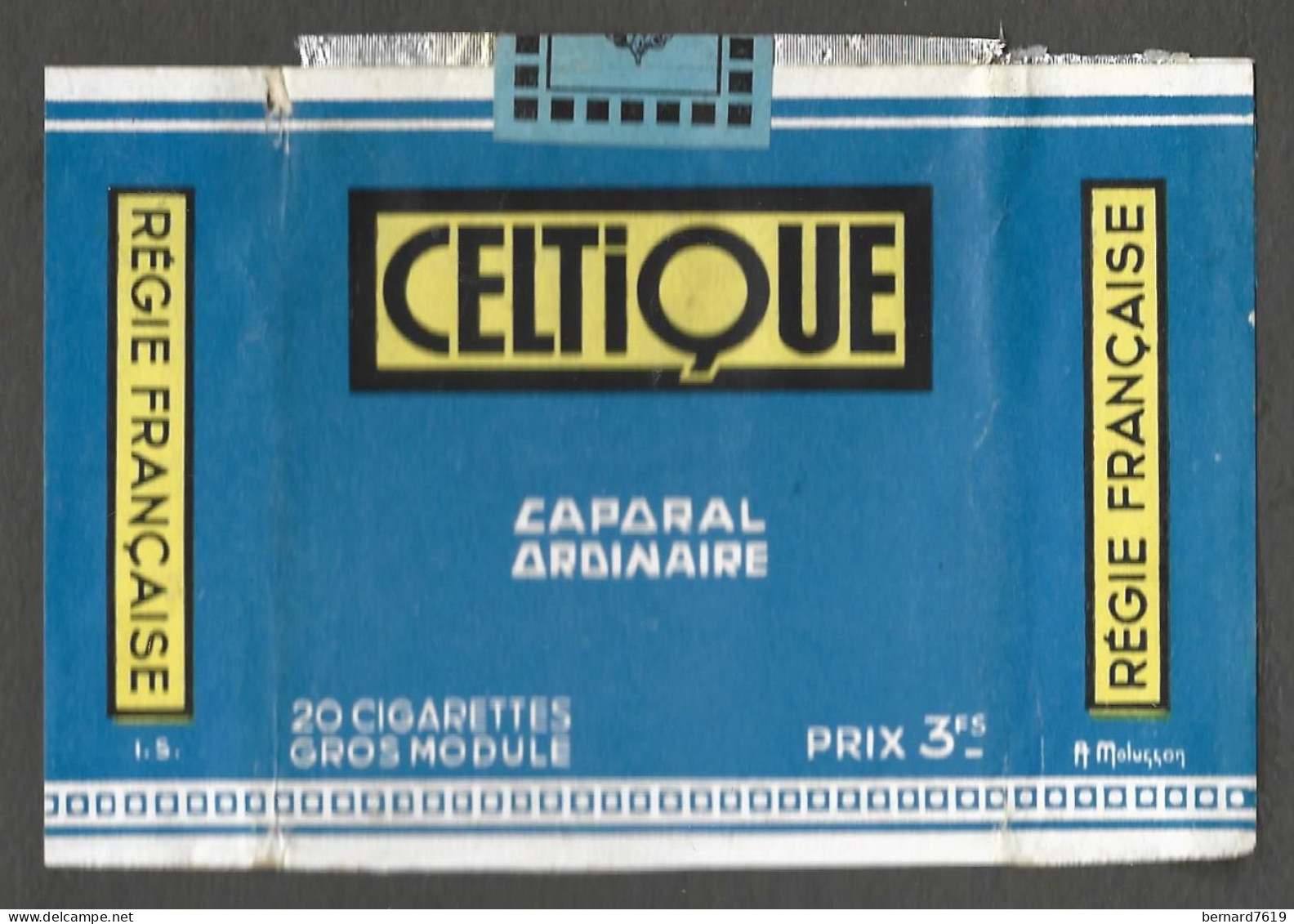 Publicite   Facade Etui  Paquet   Cigarettes  Celtique Caporal Ordinaire  Regie Francaise - - Sonstige & Ohne Zuordnung