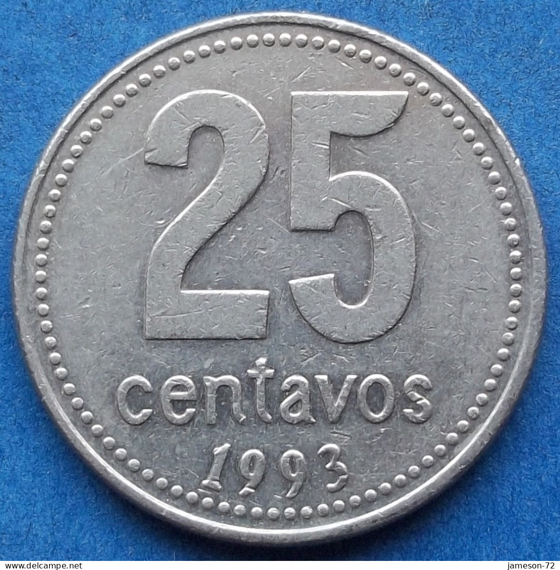 ARGENTINA - 25 Centavos 1993 "Buenos Aires City Hall" KM# 82 Monetary Reform (1992) - Edelweiss Coins - Argentina