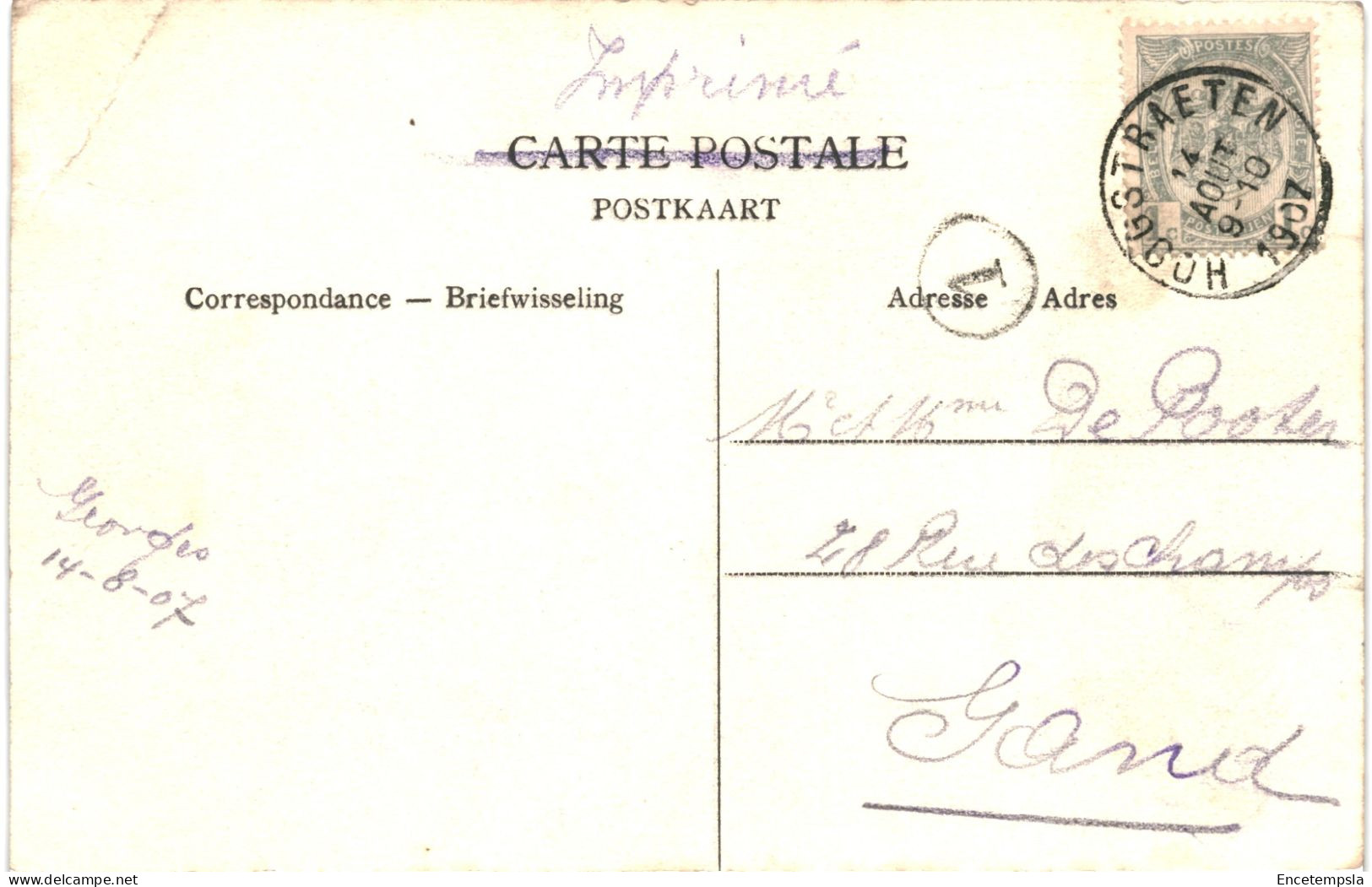 CPA  Carte Postale Belgique  Hoogstraten  Hôtel De Ville 1907 VM75421ok - Hoogstraten