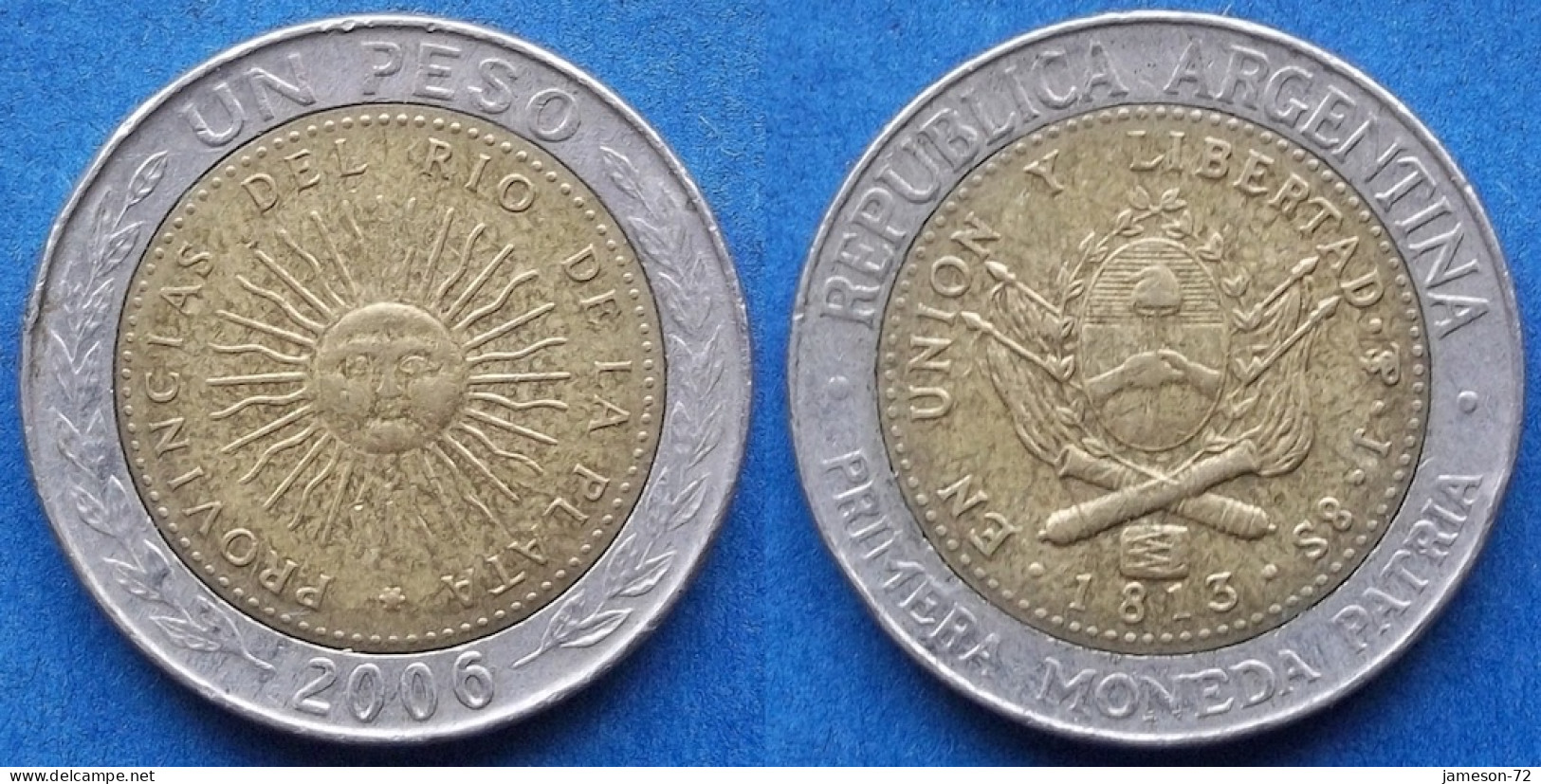 ARGENTINA - 1 Peso 2006 KM# 112.1 Monetary Reform (1992) - Edelweiss Coins - Argentine