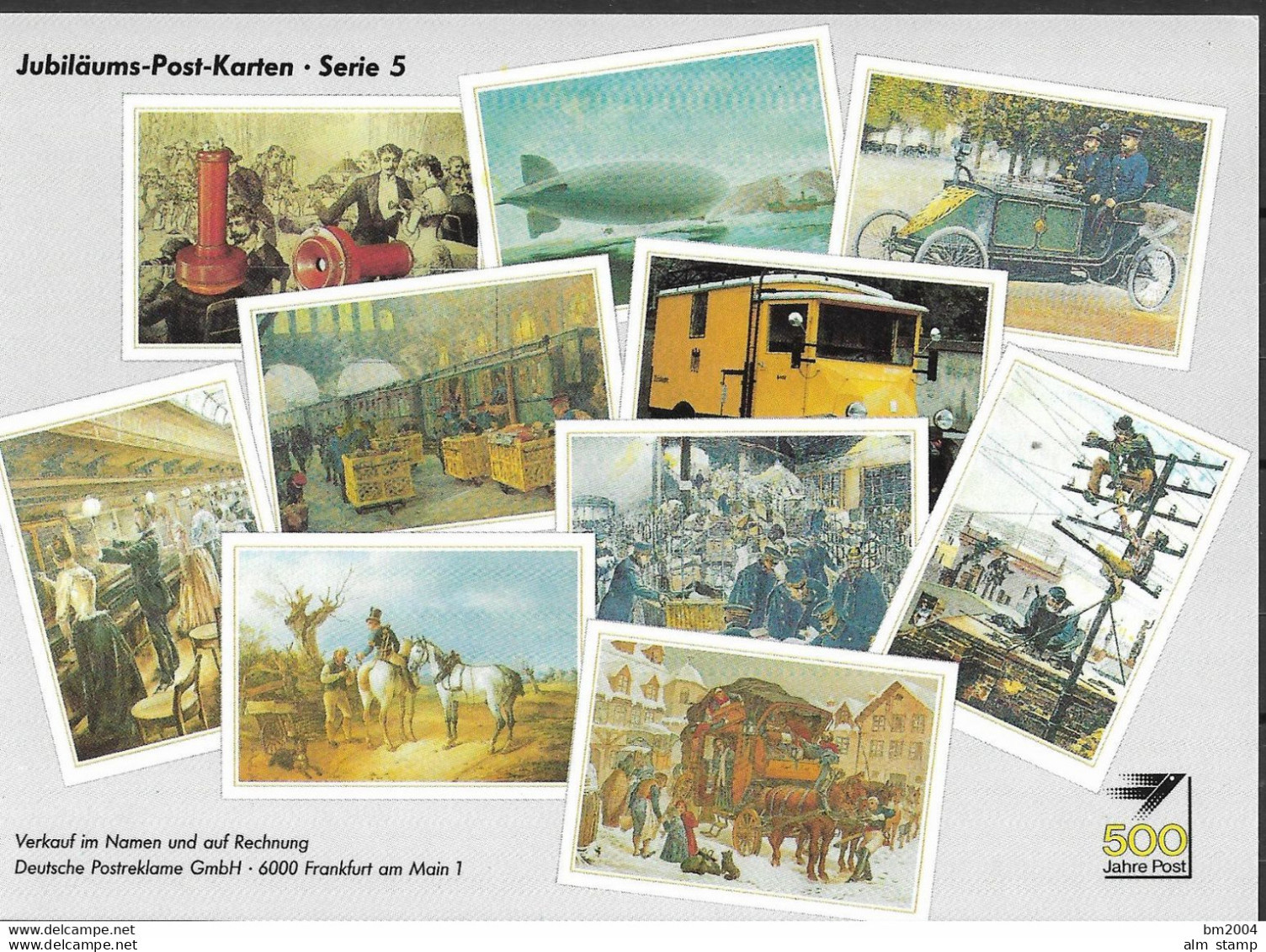 2003 Allem. Fed. Deutschland  500 JAHRE DEUTSCHE POST - JUILÄUMS-POSTKARTEN SERIE 5,  ORIGINAL VERPACKT - Illustrated Postcards - Used